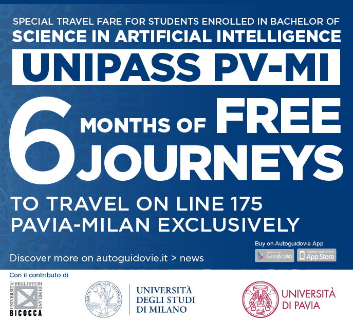 Free PAVIA-MILANO bus pass for Artificial Intelligence students