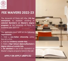 Fee waivers 22/23 to all international students