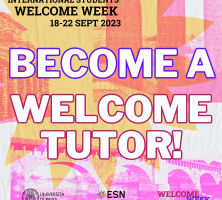 Become a Welcome Tutor for international students! Applications by 14th July